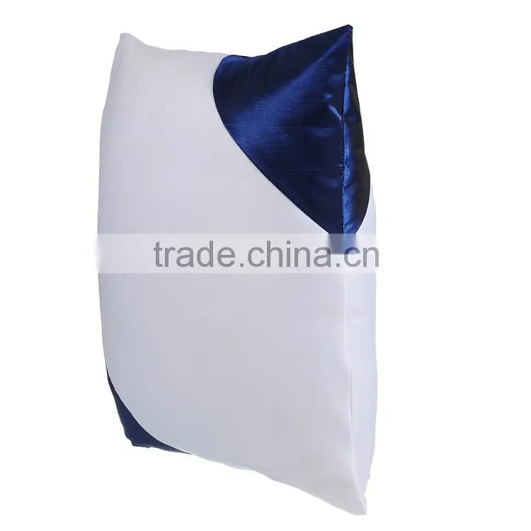 Custom style sublimation pillow cover with zipper in blue color