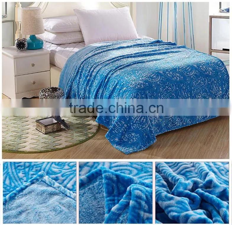 Printed in back with cut flowers coral fleece blanket