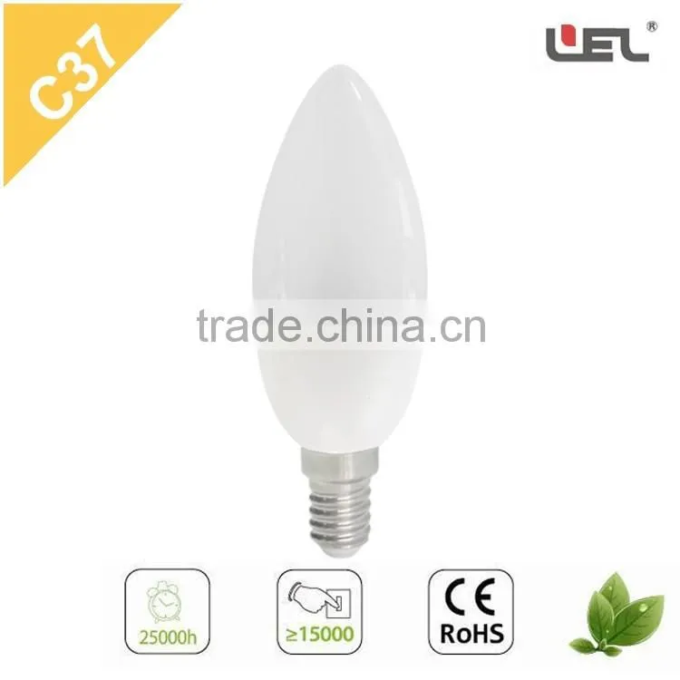 indoor light led bulbs c37 4w E14 led bulb residence Candle LED bulb products from china