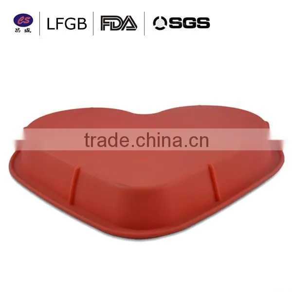 attrictive design lovely heart shaped 3D mould silicone cake mould with FDA/LFGB