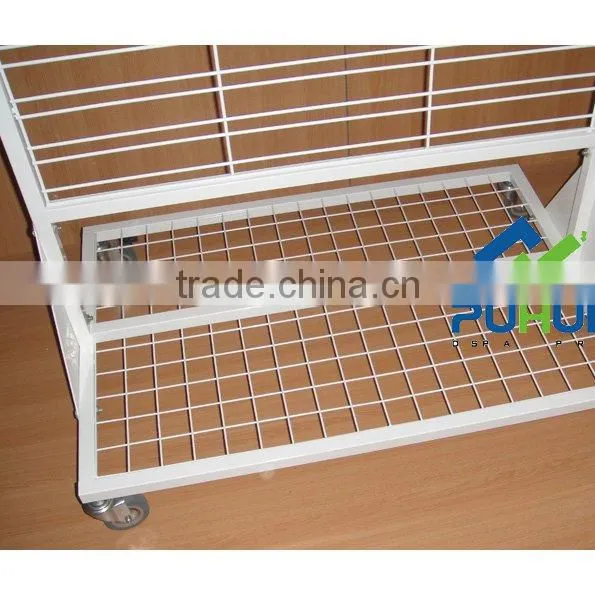 factory double sided metal wire floor store fixture with good price