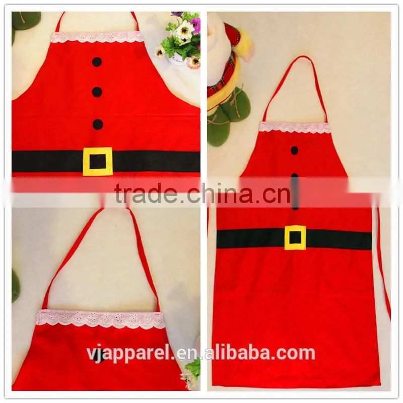 2015 new design Christmas cotton apron Christmas apron