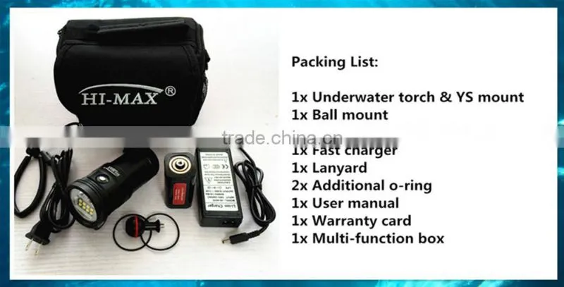 Best 5000 lumen 110 degree wide angle photographic underwater uv lamp