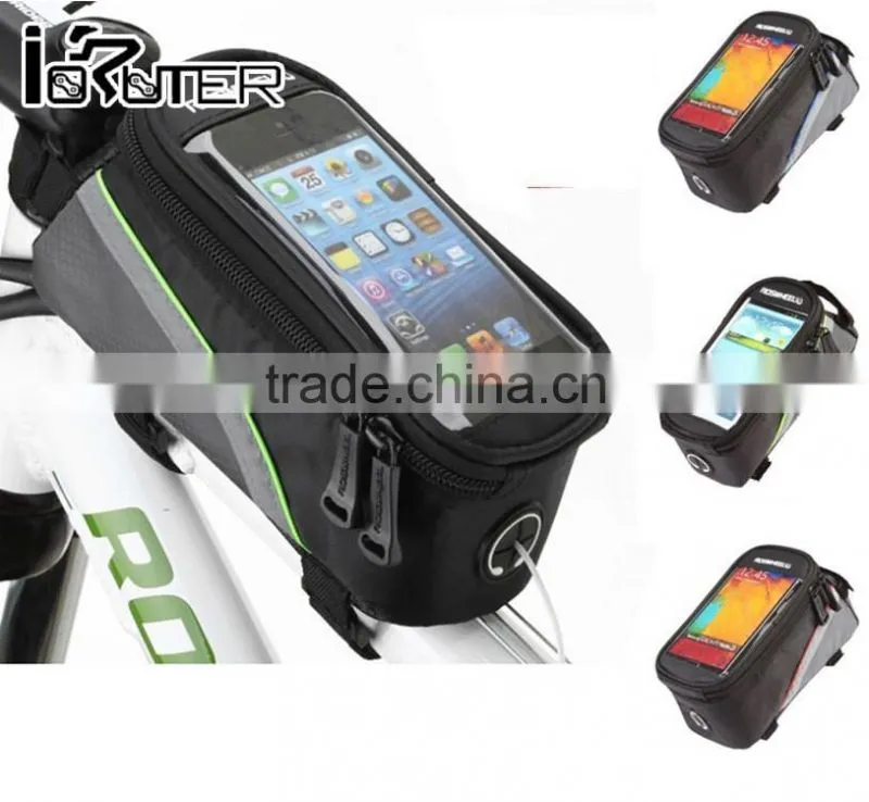 Factory Wholesale Package Outdoor Cycling Waterproof Bike Bag with Mobile Phone Screen Touch Large size 5.5-inch