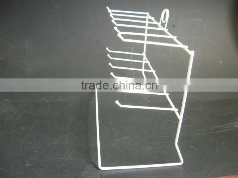 High quality 2 Tier 12 Single Peg Hook Counter Display Rack for Small Items White NIB