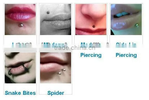 Simple custom labret piercing jewelry