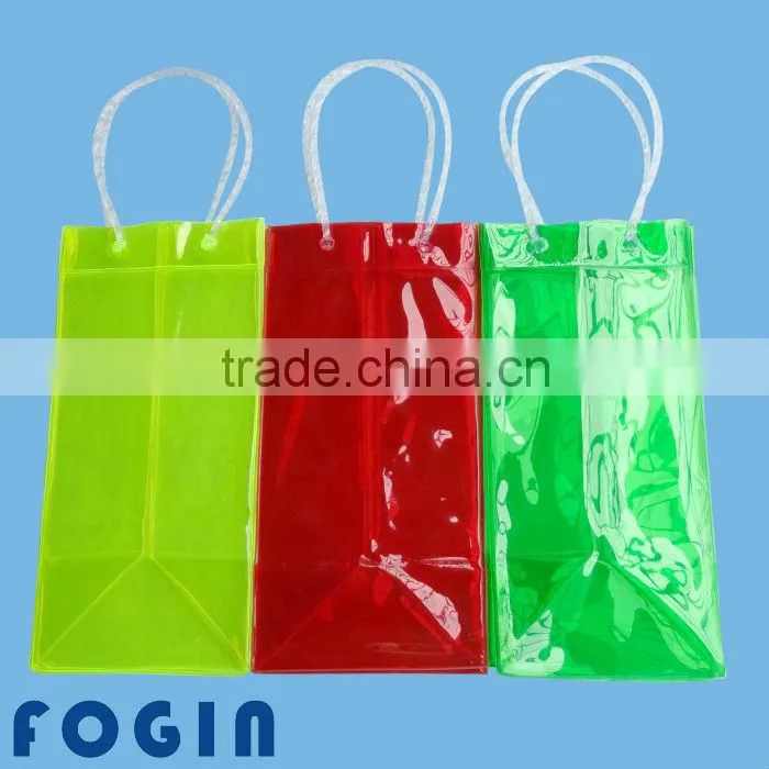 Shining color pvc wine bag customized design factory