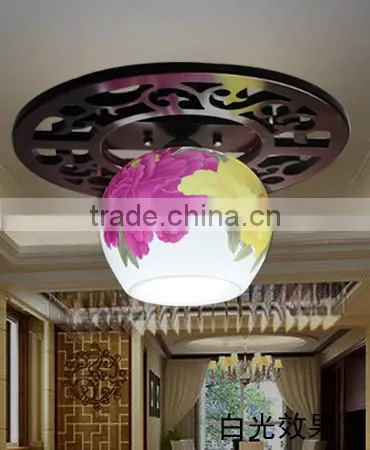 Modern Ceiling lighting Antique ceiling down light Fixture Design Porcelain Wooden Jingdezhen Dining Room Hotel ceiling lights