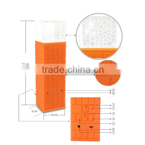 2016 new crystal Water Cube design portable 6W rubber oil hot sell mini wireless bluetooth speaker