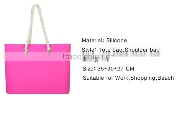 fashion ladis handbags silicone handbags