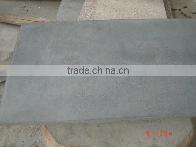 Semi honed basalt steps&tiles