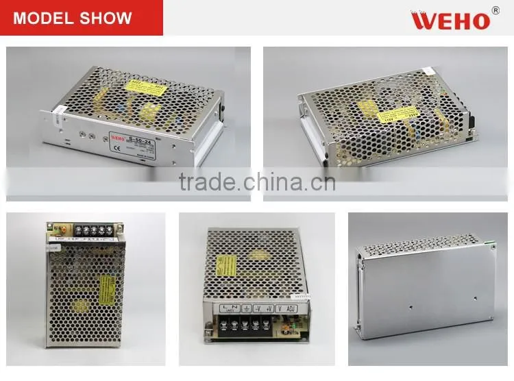 WEHO S-50-24 50W 24V 2.1Amp Output Current 47-63HZ AC-DC Power Supply Manufacturer