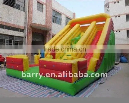 2013 durable outdoor Inflatable double lines water slide