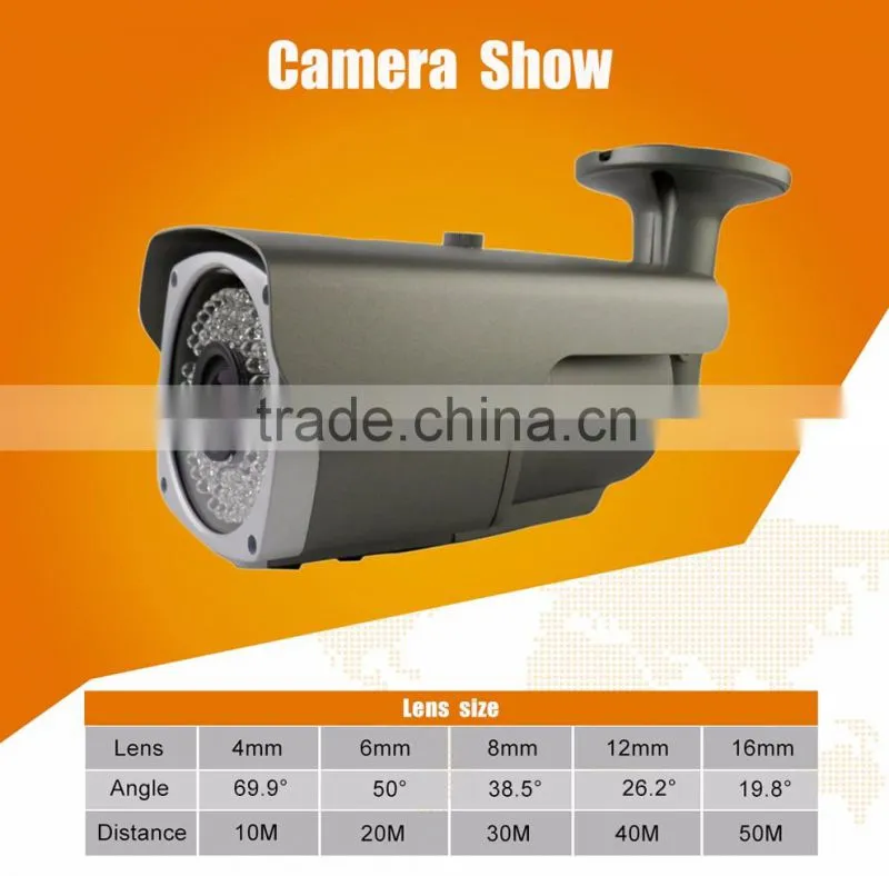 AHD camera 1.0mp 2.8-12mm zoom ir distance 60m 24 months warranty bullet camera