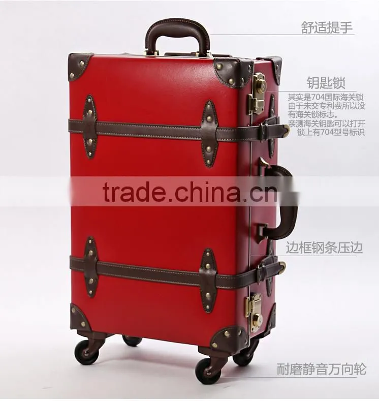 New Style Classic Vintage Suitcase With Spinner Wheels