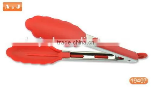 10" Silicone Material Food Tongs