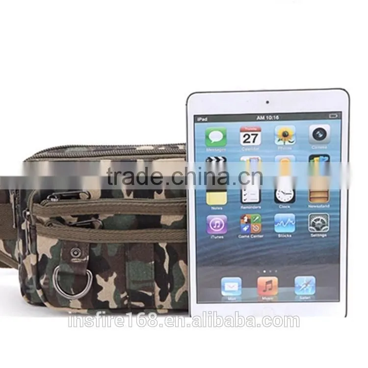 2016 outdoor waist bag fashionable classical canvas waist leg bag