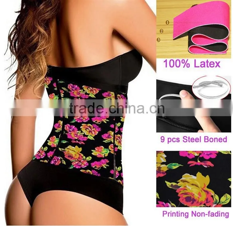 Sport Latex Rubber Waist Trainer Cincher Underbust Corset Body Shaper Shapewear