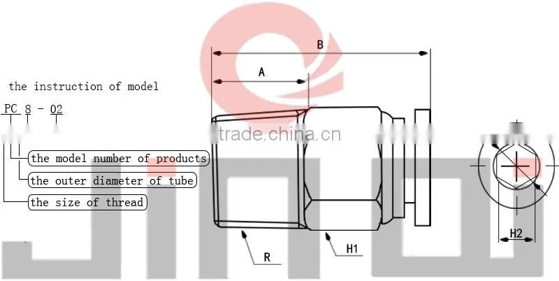shipping from china one touch union straight compressed fitting