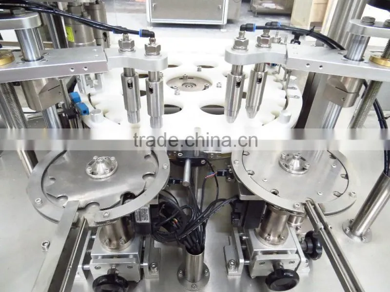 DTNX-60Y Mechanical Hand Duel Lines Eye Drop Filling, Plugging And Capping Machine