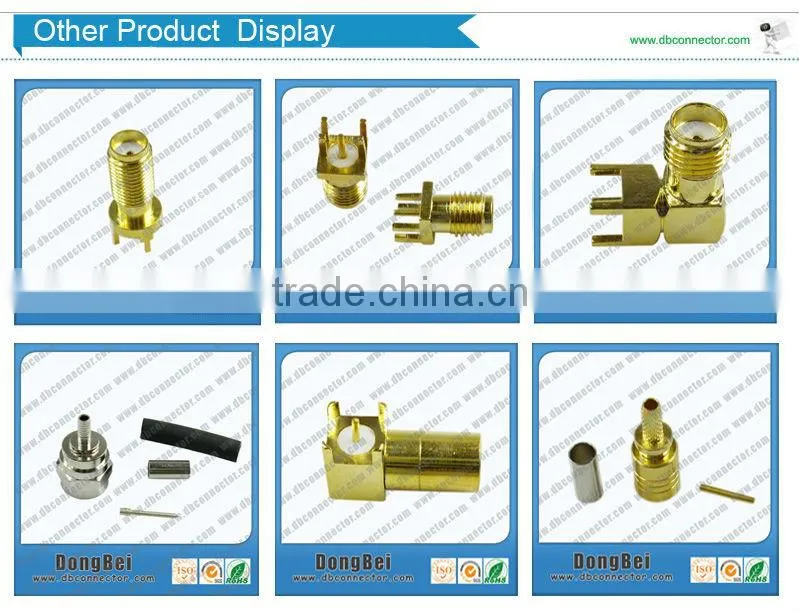 Crimp type coaxial male sma connector