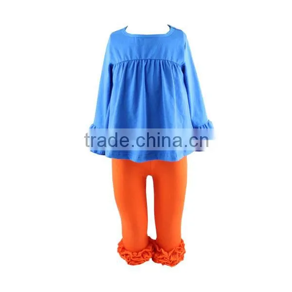 Wholesale ruffle outfits for girl winter girls boutique high quality outfits girl