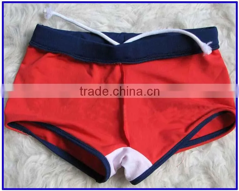 Wholesale boys red kids swimwear bikini with swim shorts