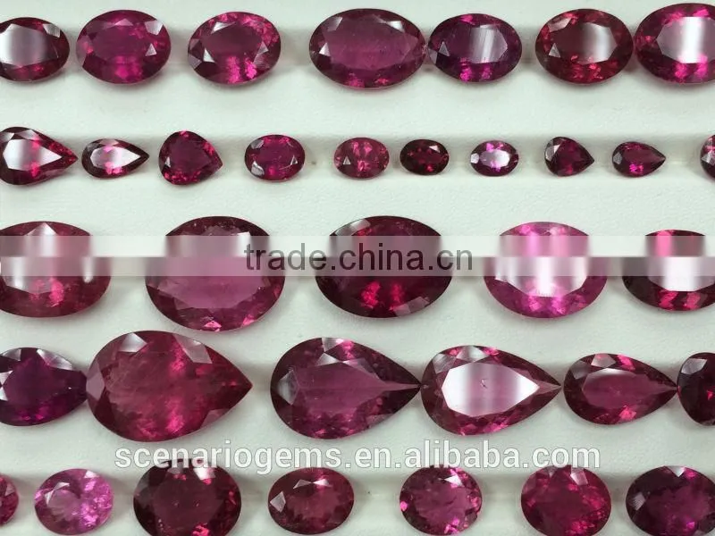 #HMZZ Natural Pink Tourmaline Multi Shape Cut Faceted Loose Gemstone Rubellite