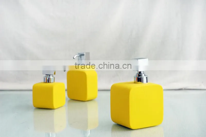 colorful bathroom accessory set