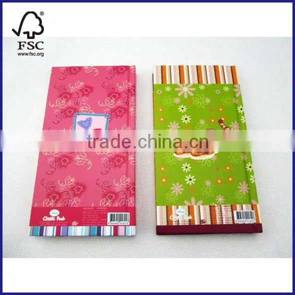 2 subject hardcover notebook/diary carton college ruled