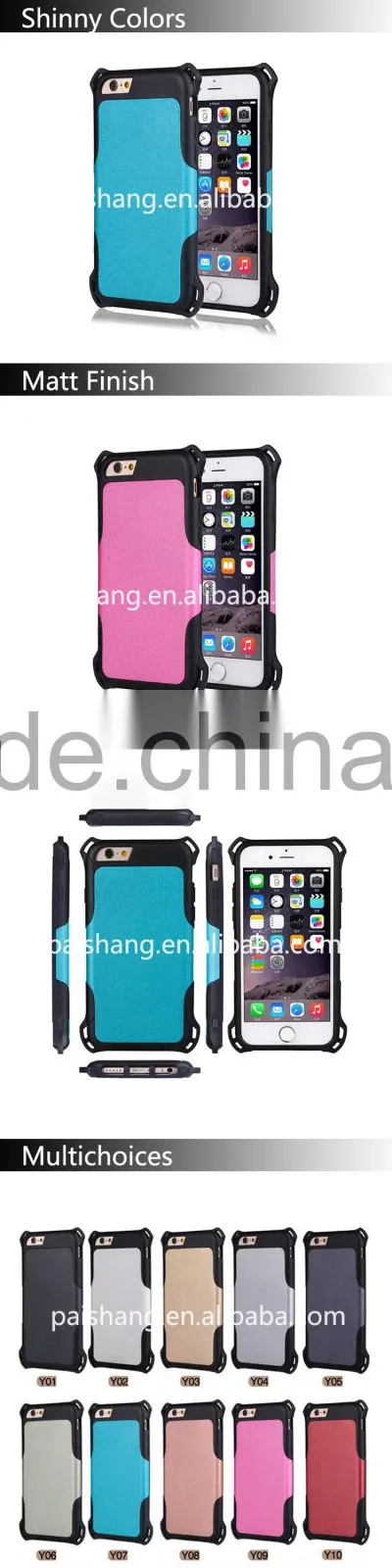 Best Selling 2 in 1 TPU PC Shockproof Anti-Throw Combo Armor Case for Apple iPhones iphone 6 series