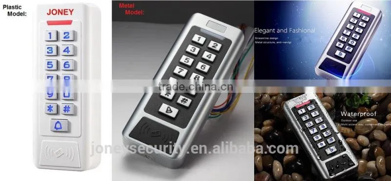 IP68 waterproof Access control system with metal rfid keypad reader