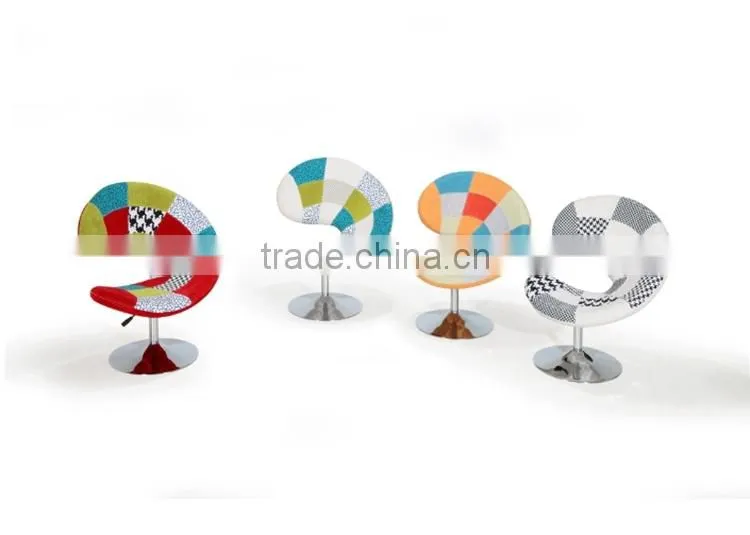 patchwork half circle chair