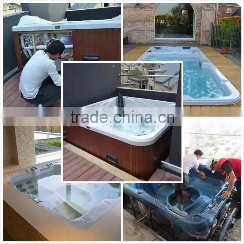 Swimming pool spa equipment outdoor swim spa dual zone swim spa