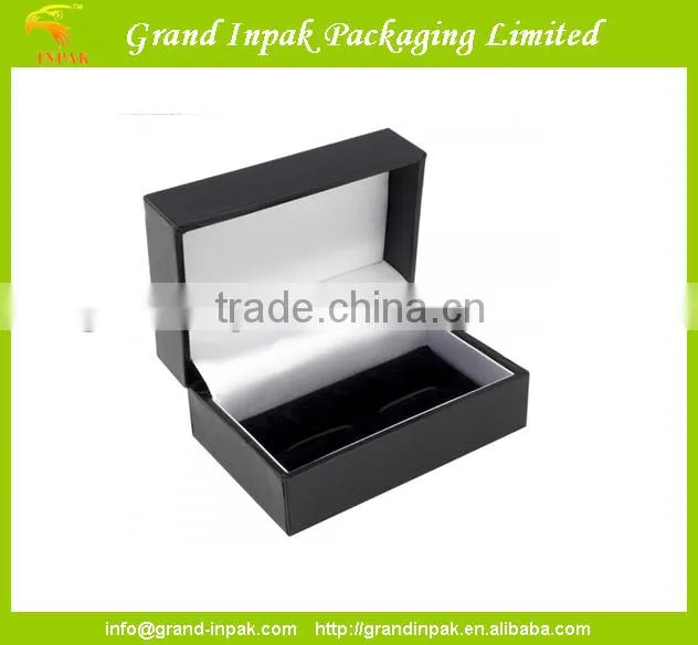 Art paper cufflink box for a pair of cufflinks