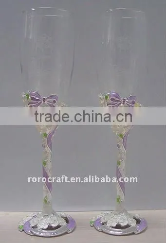 pewter gift wedding champagne glass