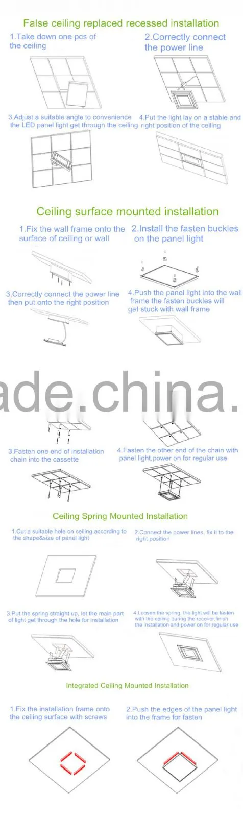 20-30 USD/PCS 110LM/W 5 Years' Warranty White Frame 100-277V AC LED Lighting Panel 600x600 36W
