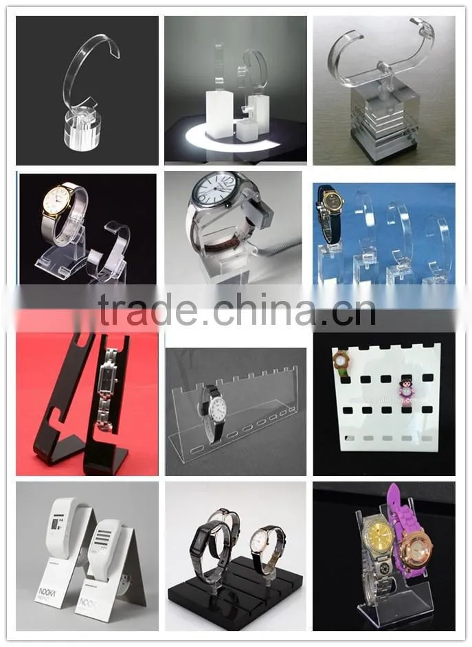 high quality imported clear countertop acrylic watch display