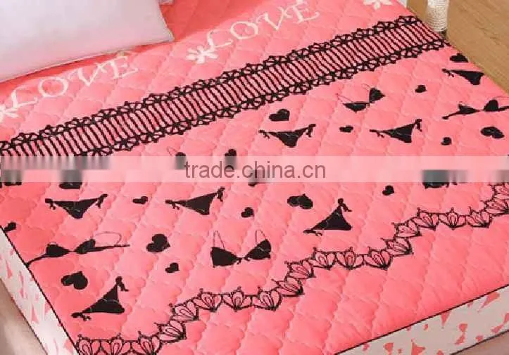 Cool Patterned TPU Laminated Waterproof WAterbed Mattress Pad