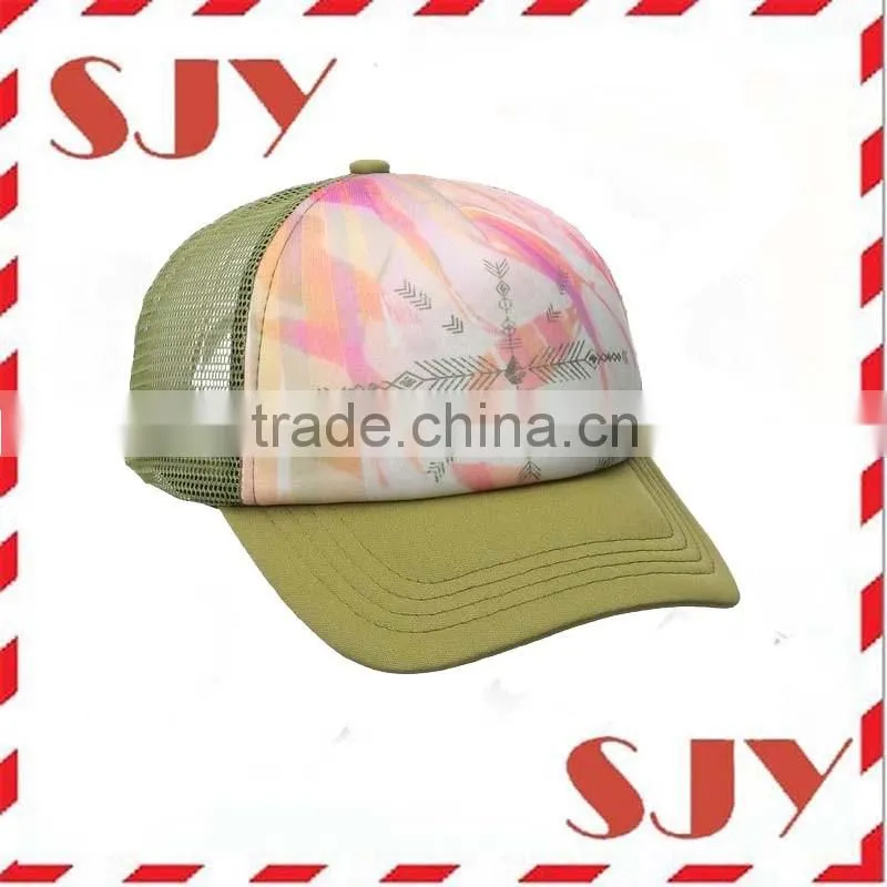 OEM high quality custom 5-panel foam mesh snapback trucker cap
