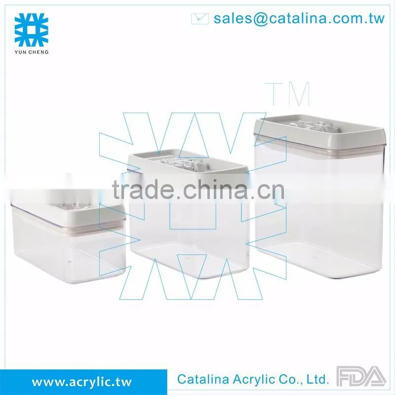 Hot sale Square Flip-tite Airtight Canister