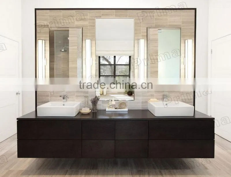 2015 new modern desgin wall hung oak bathroom cabinet