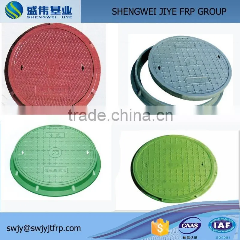 Plastic SMC composite manhole cover with frame