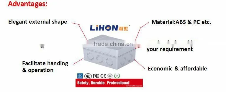 Outdoor use high quality Insulation ABS waterproof electric plastic junction box