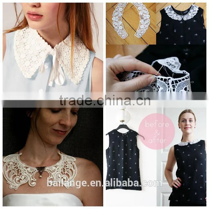 Dresses guipure lace Textile Embroidered machine embroidery lace collar for garment
