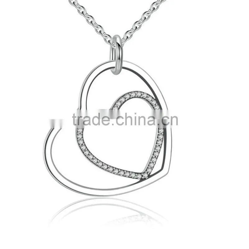 Jingli Jewelry factory direct 925 sterling silver shinning silver neckace for women(AN-003)