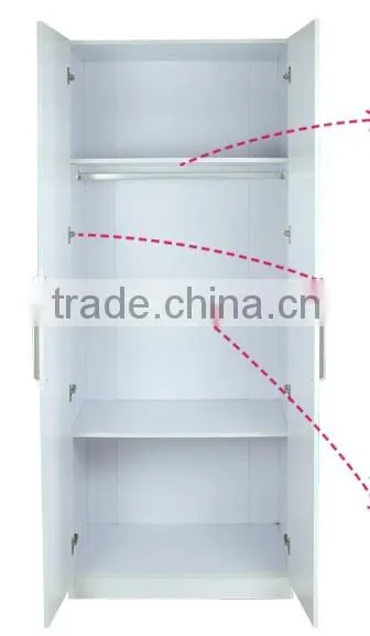 fashion white colorfull design wooden Wardrobe