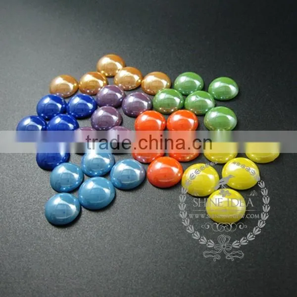 11.7mm round champagne,light blue,deep blue,yellow,green,orange,purple ceramic cabochon jewelry findings for ring 4110125
