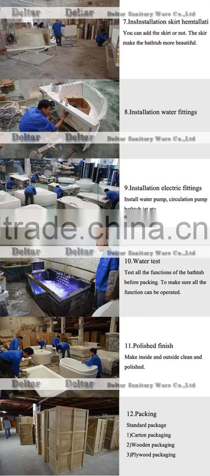 underwater massage bathtub/cheap fiber glass massage bathtub