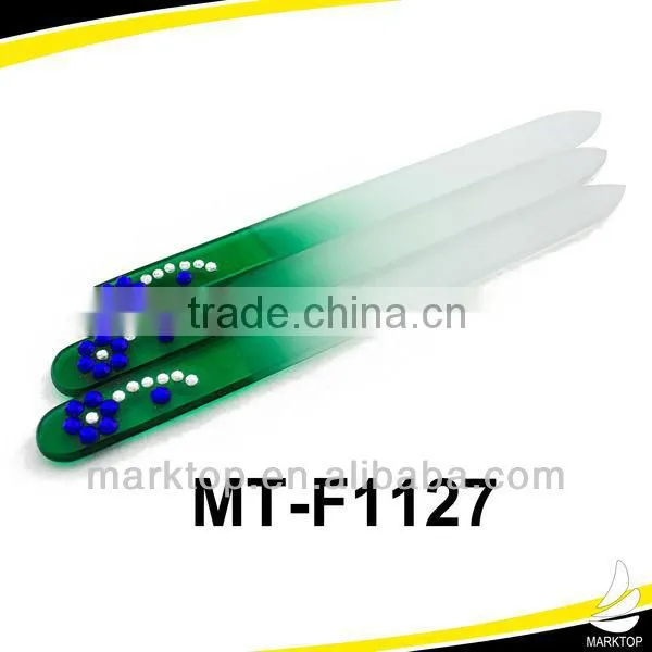 Cute picture print flower patten glass nail file